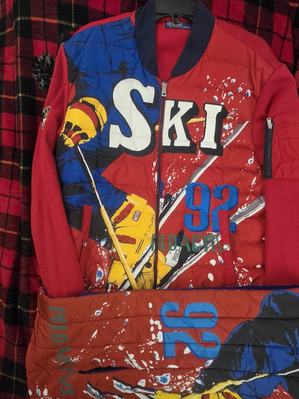 Ralph Lauren Red Ski 92 Jacket And Scarf
